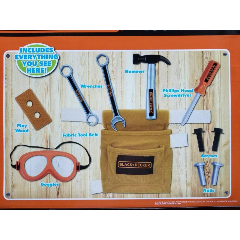 Black&Decker Black & Decker Junior 11 Piece Toy Tool Belt