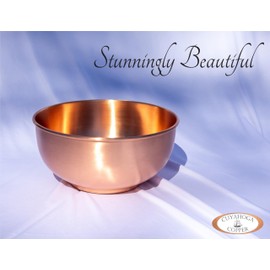 Cuyahoga Copper 10 Inch Pure Copper Bowl – Handcrafted Decorative & Functional Mixing Bowl for Kitchen, Serving, or Décor – Heavy-Duty 100% Copper with a Smooth Satin Finish