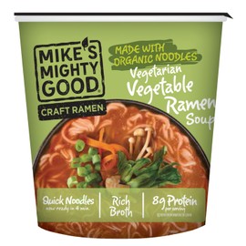 Mike's Mighty Good Vegetarian Ramen Vegetable Soup - Instant Ramen Noodles Cups - Organic Instant Noodles - Vegan Soup - 1.9 Ounces - 6 Pack