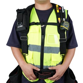MELOTOUGH Tool Belt Suspenders Work Belt Suspenders for Men Big and Tall Construction Bag Suspenders Padded Work belt for Carpenter/Electrician/Roofing/Farmer work(Y Back)