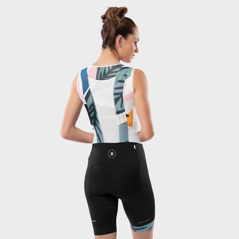 SIROKO - BX Jungle Women's Bib Shorts, Black/White/Green