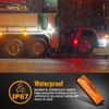 Partsam 4x Waterproof Amber/Red 4LED Side Marker Light for Trailer