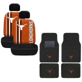 Texas Embroidered Carpet Floor Mat and Rally Seat Covers Set