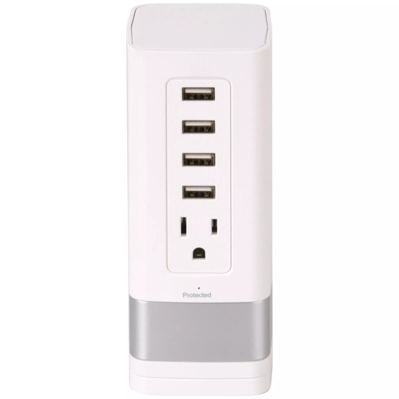ONN BRANDD NEW Onn 4-Port USB Charging Tower with Outlet,