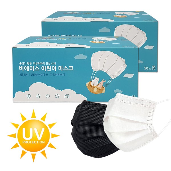 Bace Children&#39;s Mask 100 sheets/small medium size/droplet blocking dental disposable/white