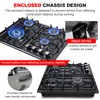 forimo Gas Cooktop 22Inch，Built in Gas Cooktop 4 Burners Stainless