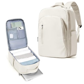 suradar Ryanair Hand Luggage Backpack Women's Travel Backpack 40 x 20 x 25 cm Ryanair Travel Backpack Women's Backpack with Laptop Compartment Aircraft Travel Bag Weekender Bag Hiking Backpack, beige,