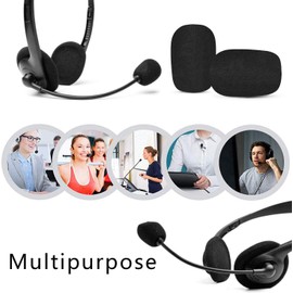 ZOYUBS Total Length 1.2 inches (30 mm) Headset, Pin Microphone, Income Cover, Mini Windproof, Microphone Sponge, Inner Diameter 0.3 inch (8 mm) Microphone Sponge, Windproof Cover, High Density