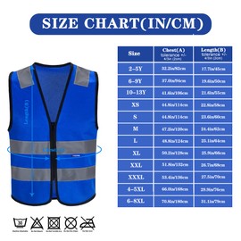 blue Horse reflective wear Adult High Visibility Hi Viz Vest Waistcoat Safety hi vis vest(XXS-XXL) (XL, Blue)