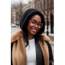 VISOONE Oversized Blue Light Blocking Glasses with Chic Square TR90 Frame and Metal Temple for Women Men REMY