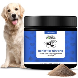 Healthy Dogma - Itchin’ for Nirvana Skin & Coat Dog Kelp Powder Supplement - Supports The Immune System, with Rich Source of Omega-3 Fatty Acids (6 Ounce)
