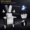 Twidec/3Pcs Rocker Lighted Toggle Switch 12V 20A Heavy Duty Racing