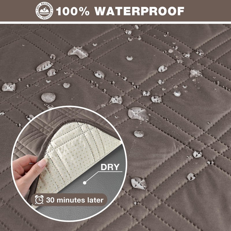 TAOCOCO 100% Waterproof Recliner Sofa Cover, Non Slip Split Couch