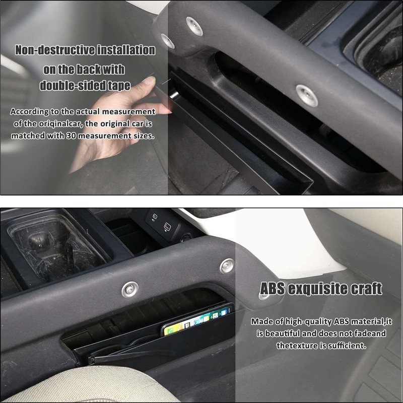 JONKOKO ABS Black Car Shifter Storage Box, Gear Shift Console