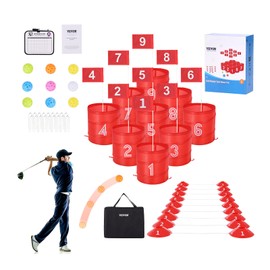 VEVOR Backyard Golf Game, 9 Hole Golf Course, Outdoor Golf Practice Games, Golf Chipping Game for Family, Adults and Kids, Portable Outdoor Yard Golf Game for Lawn, Yard, Camping, Park, Beach