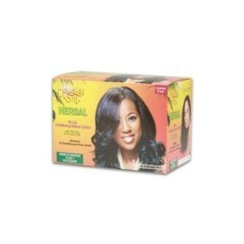 Hawaiian Silky Herbal Sensitive Scalp/Super Frise No Lye Relaxer-2 Complete Application by Hawaiian Silky