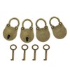 Luomorgo 4 Pcs Antique Bronze Padlock, Vintage Padlocks Retro Metal