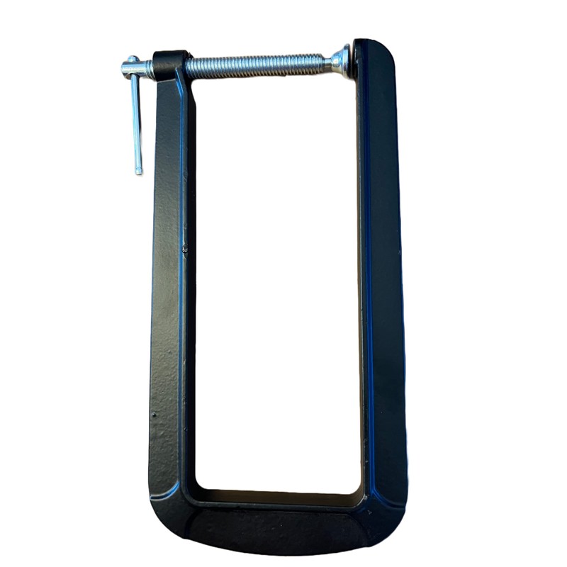 12 In. Deep Throat C-Clamp Cast Iron with a Powder