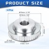 sourcing map 4Pcs Timing Belt Pulley Aluminum Idler Pulley XL40