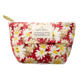 Cyalel Yahata Boat Shaped Tissue Pouch, Makeup Pouch, Made in Japan, Cosmetic Pouch, Sanitary Pouch, Tissue Pouch, Flower Pattern, Cute, Stylish, Tissue Pouch, Marie Margaret, Red