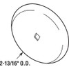 Prime-Line MP9200 Cabinet Knob Backplate, 2-13/16 In. Outside Diameter, Stamped
