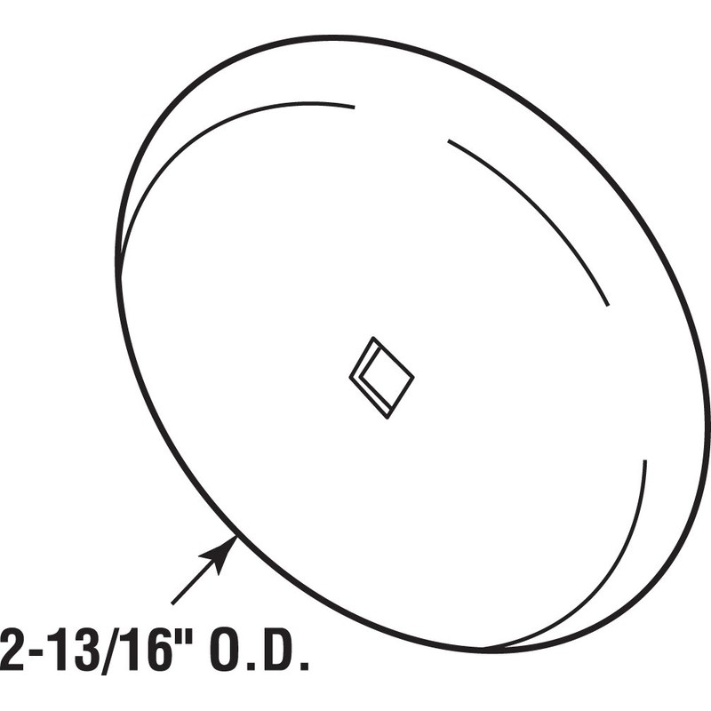 Prime-Line MP9200 Cabinet Knob Backplate, 2-13/16 In. Outside Diameter, Stamped