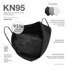 100 Cubrebocas Kn95 Mascarilla Anti Particulas 5 Capas