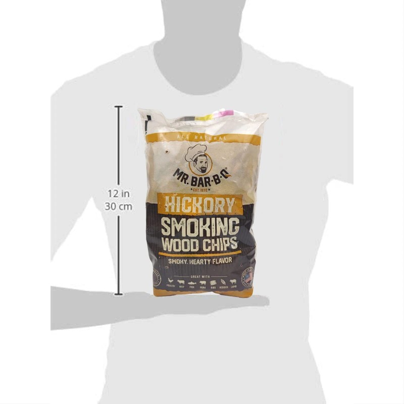 Mr. Bar-B-Q Premium Hickory Smoking Chips 1.6 LB for Charcoal
