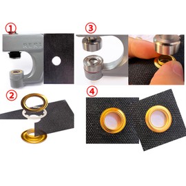 Eyelet Pliers Set Eyelet Set with Tool Black Diameter 14 mm Eyelet Set Eyelet Set with Eyelet Adjustment Tool for Outdoor Advertising Shoelaces, Clothing, Backpack, Shoe Leather, Nozzles