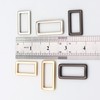JWBIZ 8 Pcs Metal Flat Rectangle Rings Buckle for Bag