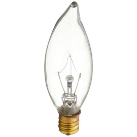 Satco Products S3774 120-Volt 25CA8 Candelabra Base Clear Light Bulb