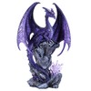 Pacific Giftware Large Winged Purple Dragon with LED Light Purple