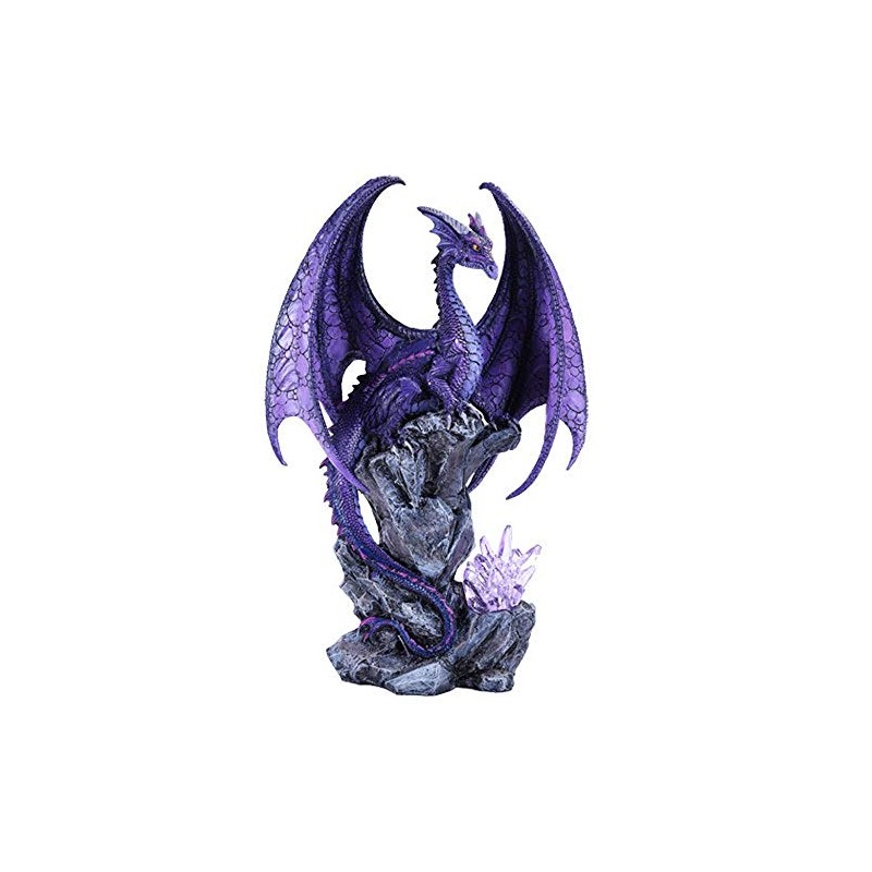 Pacific Giftware Large Winged Purple Dragon with LED Light Purple