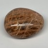 91.8g, 2.1x1.7"x1.1" Natural Untreated Peach Moonstone Palm-Stone Crystal Polished Galet