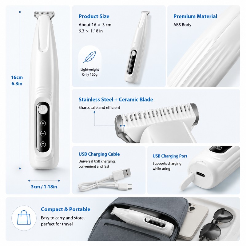 Upgraded Version Pet Paw Trimmer with LED Light – Precise