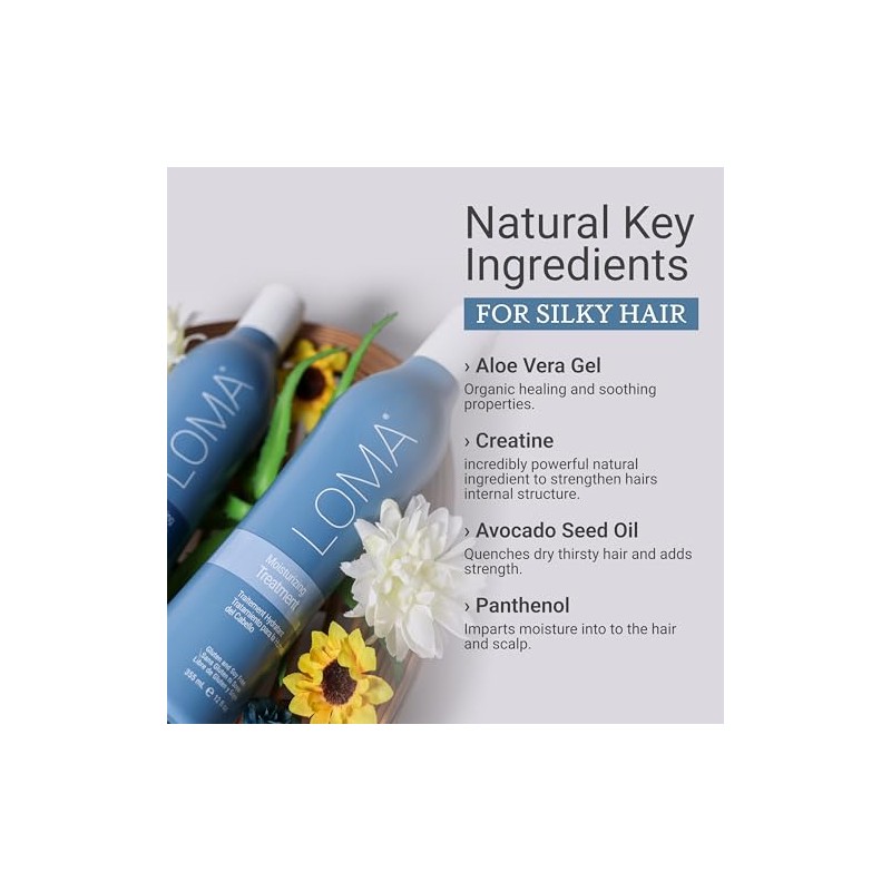 Loma Hair Care Moisturizing Shampoo Moisturizing Treatment Duo, 12 oz.