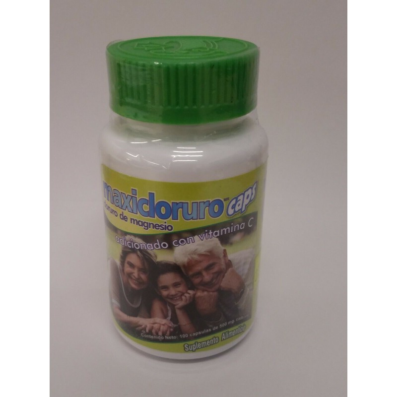 MAGNESIUM CHLORIDE MAXICLORURO CAPS 100 CAPSULES 500 mg CLORURO DE