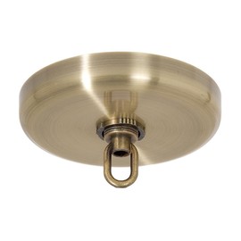 B&P Lamp® Rounded Ceiling Light Canopy Plate Kit (Antique Brass)
