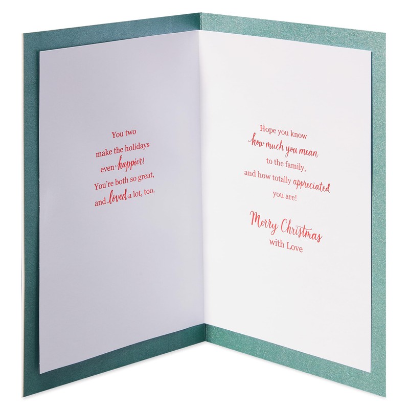 American Greetings Christmas Card for Son and Wife (Both so