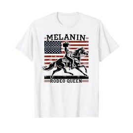 Melanin Rodeo Queen, Vintage African American Cowgirl T-Shirt