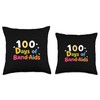 100 Days Of Band-Aids 100 Days Celebration Throw Pillow
