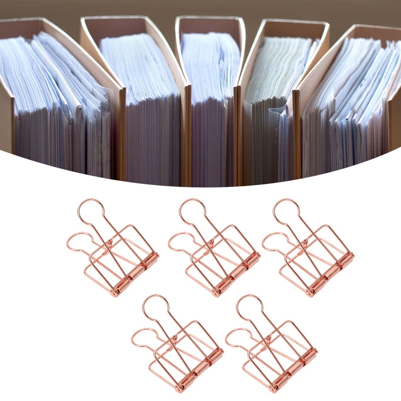 30Pcs Wire Binder Clips 2in Wide Hollow Out Strong Metal