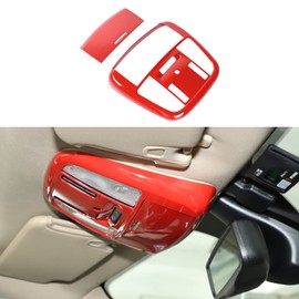 JWWY Roof Reading Light Cover Trim for 2015-2024 Dodge Charger Durango Interior Accessories (Chrysler 300) ABS Red