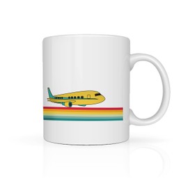 Rapoza Collective - Taza RETRO AVION, taza cerámica 11oz (330ml), Perfecta para la Oficina o Regalo, Taza Vintage, Taza Avión