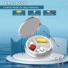 Hion Pill Box, Small round Pill Case, Portable Travel Pillbox