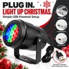 Christmas Projector Light for Walls & Ceilings, 16-Pattern USB Rotating