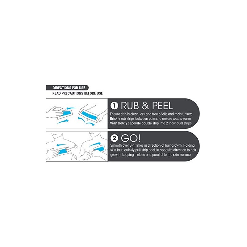 Nad's for Men Hair Removal Strips, 20 Count