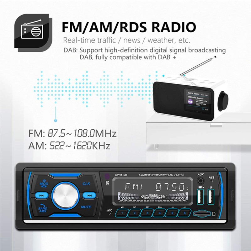 1 Din Car Radio Bluetooth Stereo Car Multimedia MP3 Player