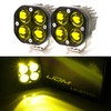 iJDMTOY A-Pillar 20W High Power Yellow LED Pod Lights Compatible