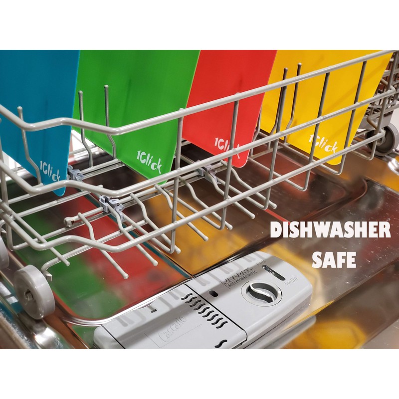 1 Click Extra Thick Flexible Plastic Cutting Board Mats with